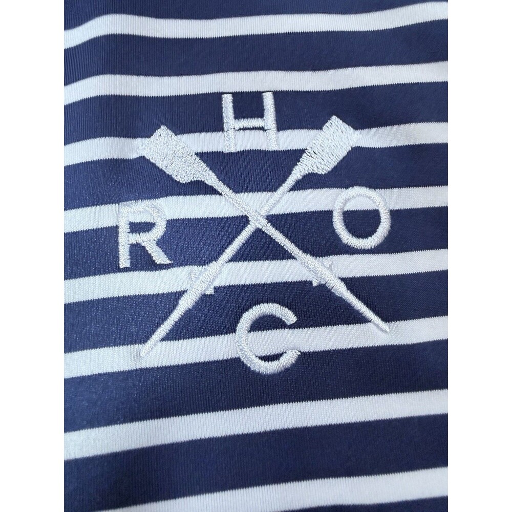 Vineyard Vines Sankaty Shep Shirt Women’s Small Navy White Striped Quarter Zip - Picture 7 of 14